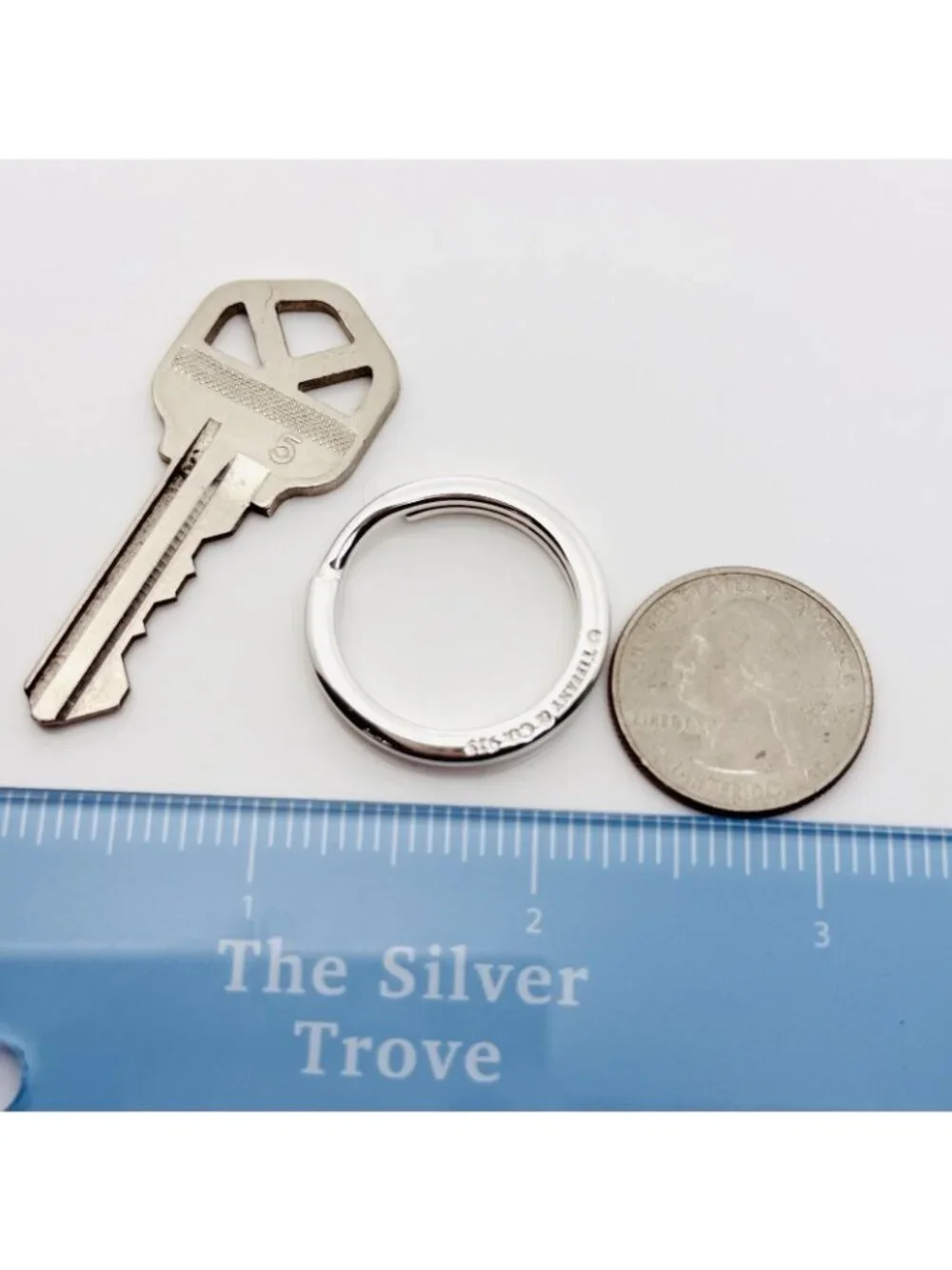 Tiffany & Co Key Ring in Sterling Silver Keyring Keychain